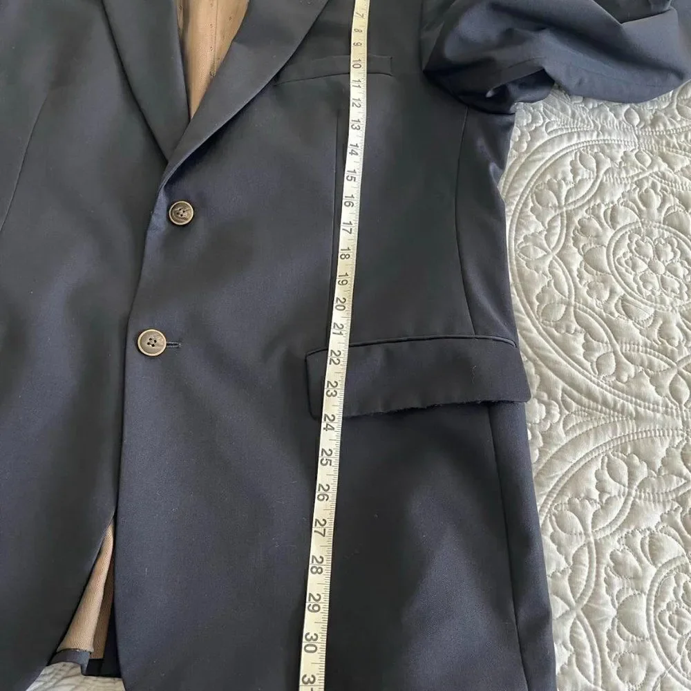 Joseph & Feiss Gold Blazer, Navy , 44 Reg 100% WORESTER WOOL EXECUTIVE Fit